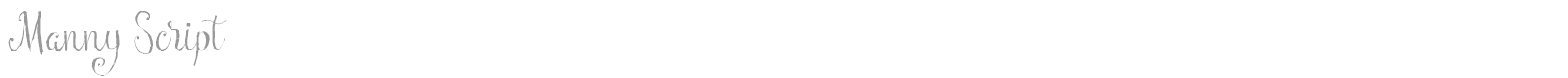 Manny Script font preview
